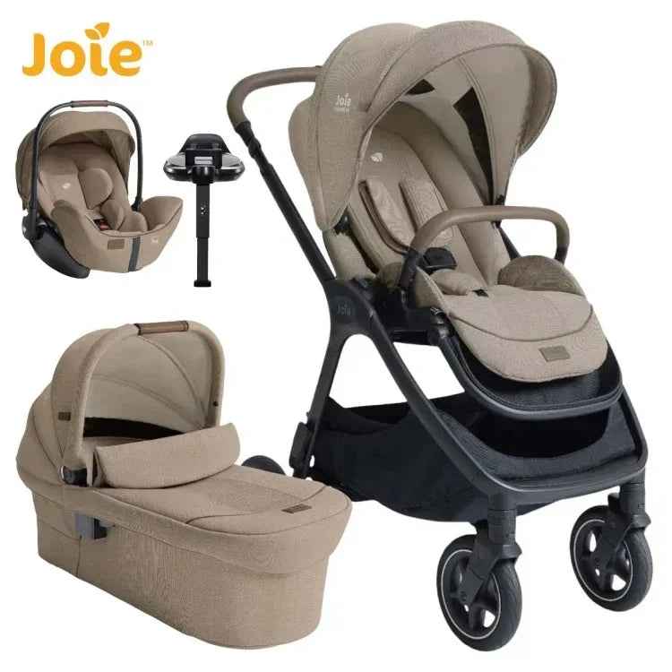 Joie® Otroški voziček 4v1 Finiti™ + i-Level™ Pro Signature Sandstone + IsoFix baza Encore Joie