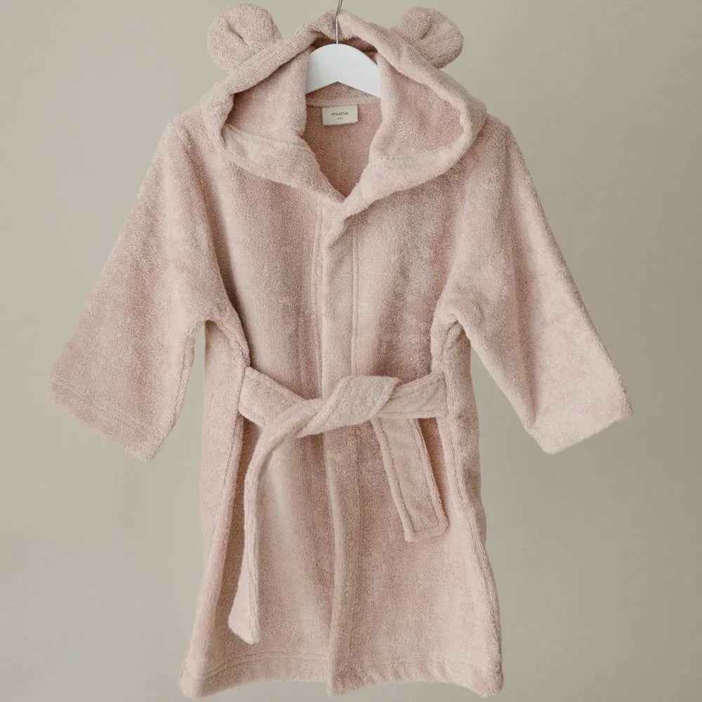Mushie® Otroški kopalni plašček Bear Blush Mushie