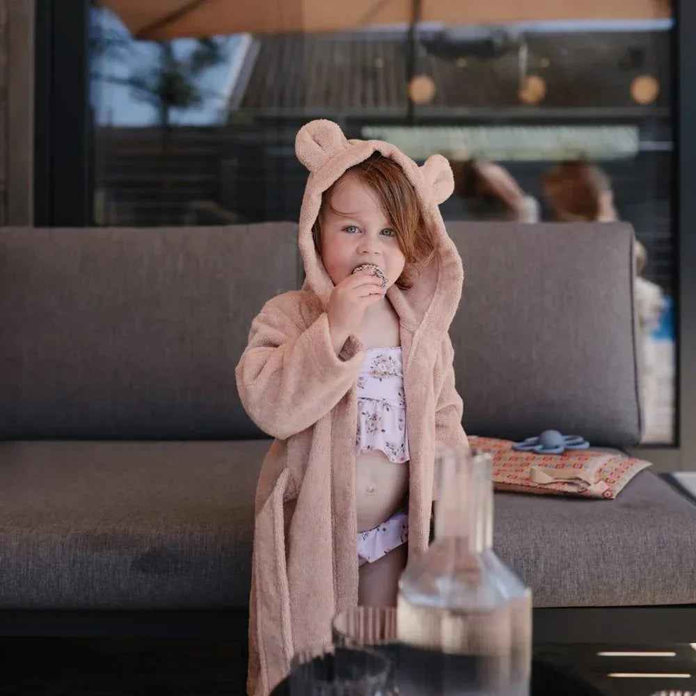 Mushie® Otroški kopalni plašček Bear Blush Mushie