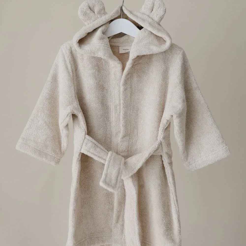 Mushie® Otroški kopalni plašček Bear Fog Mushie