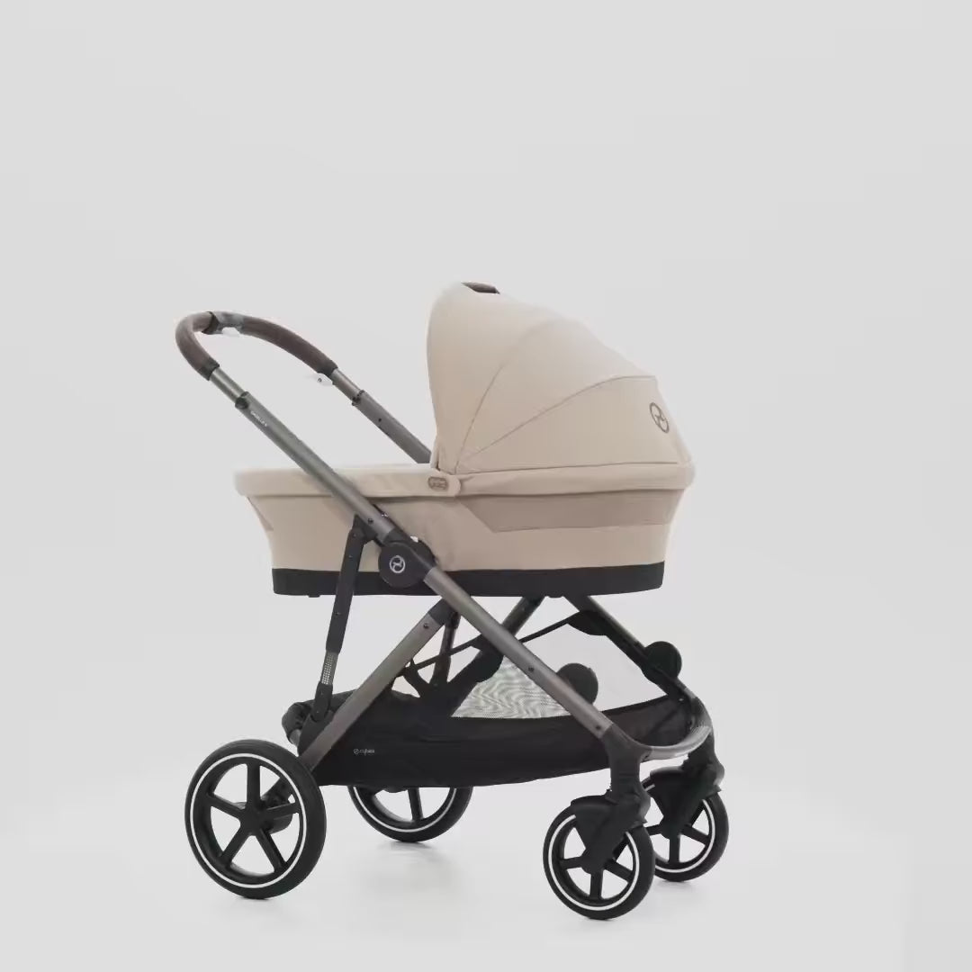 Load video: Cybex® Gazelle™ S 2-in-1 Stroller with Carry Cot Moon Black