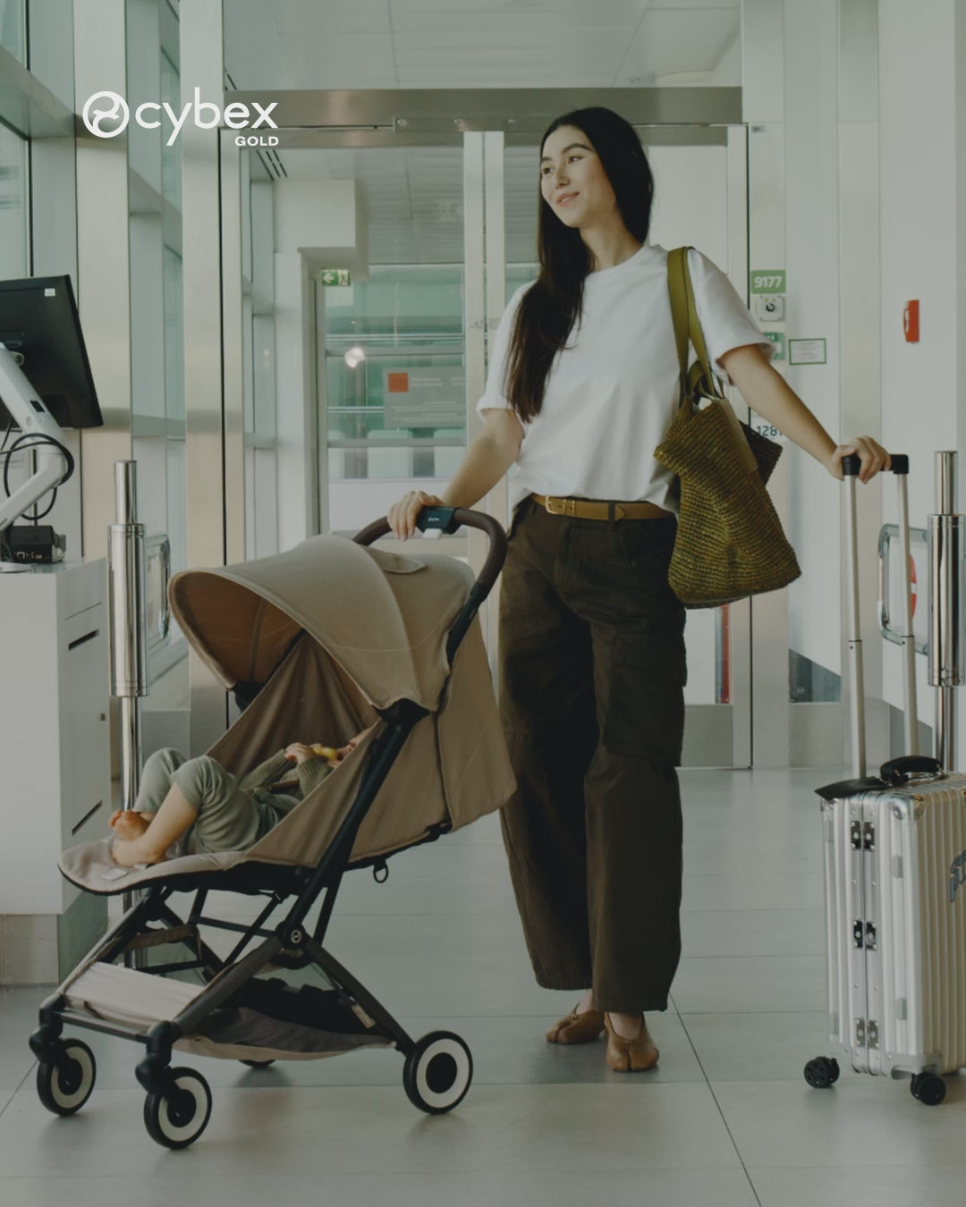 Load video: Cybex® Orfeo™ Stroller TPE Almond Beig